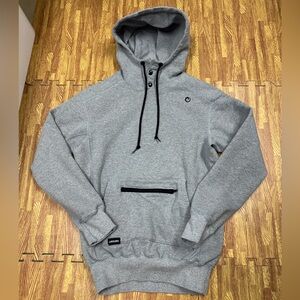 Origin Maine “The Heavy” Hoodie Grey Size Small Made in USA Heavyweight Cotton